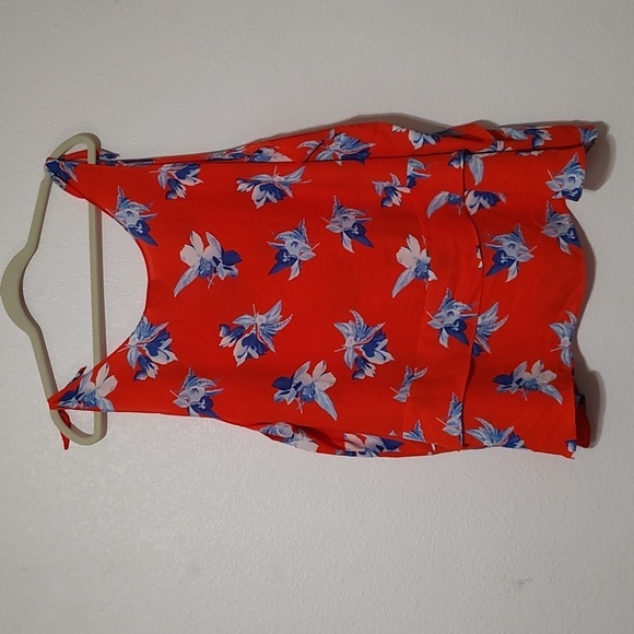 Ava & Viv Orange and Blue Tiered Sleeveless Top Size 4X - Picture 2 of 4